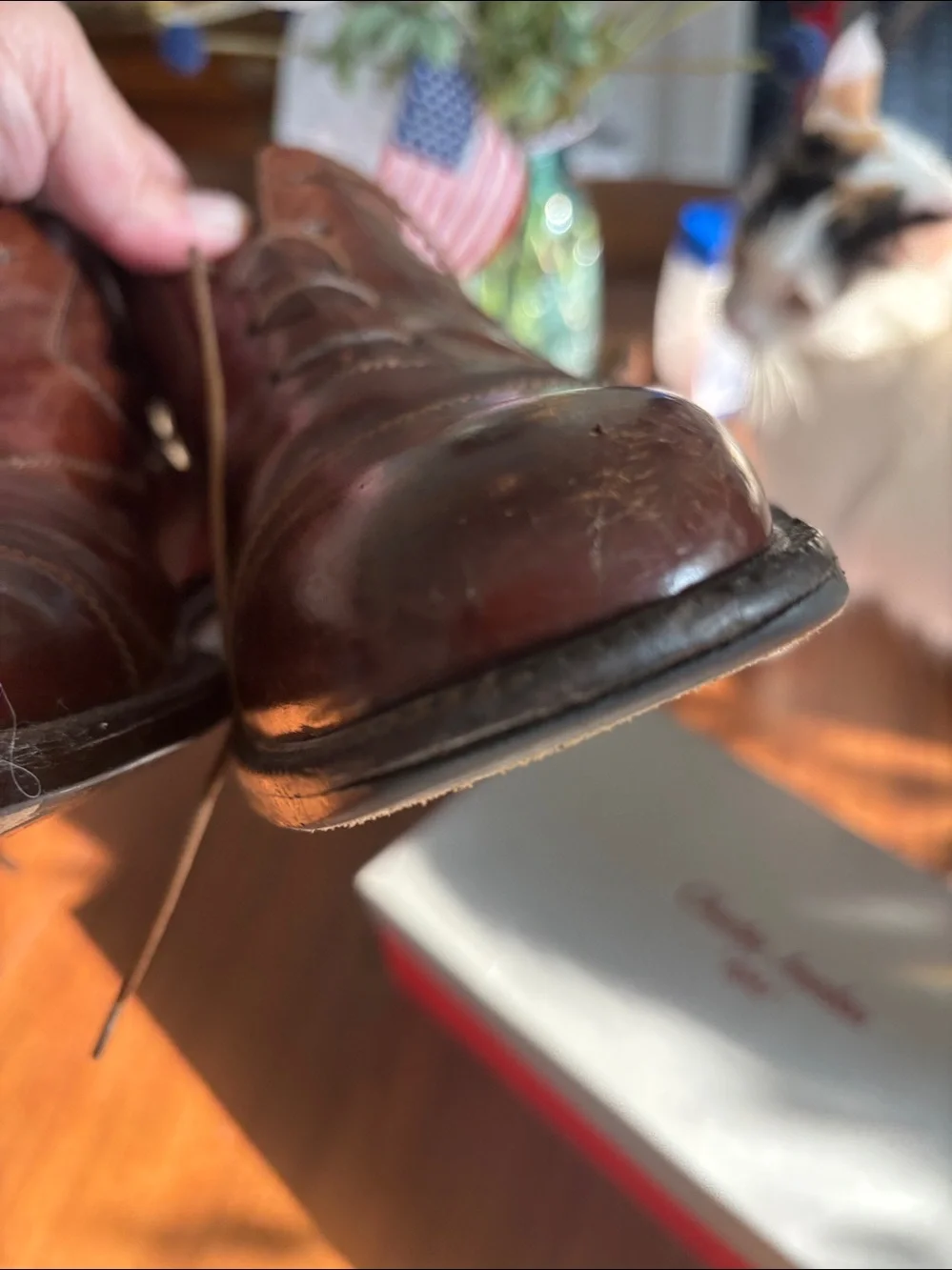 Johnston & Murphy Men's Brown Leather Lace-Up Boots